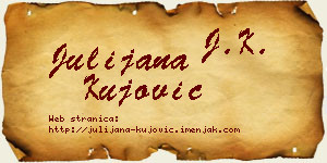 Julijana Kujović vizit kartica